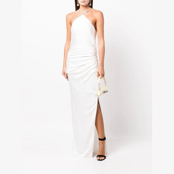 New! Johnathon Simkhai White Hansel Stretch-Satin Dress Size 8 - 41270 - Picture 2 of 10